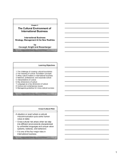 Ch 05 The Cultural Environment