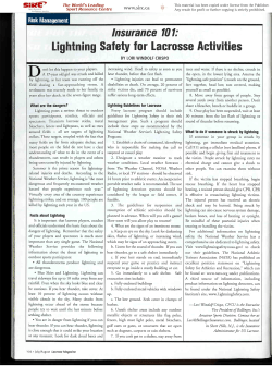 Lightning Safety for Lacrosse Activities