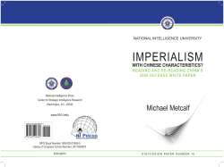 Imperialism with Chinese Characteristics?