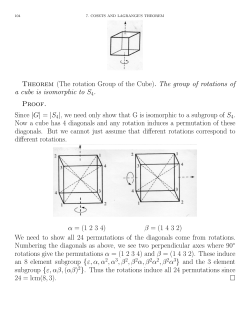 Theorem (The rotation Group of the Cube).