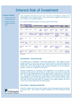 Inherent Risk of Investment
