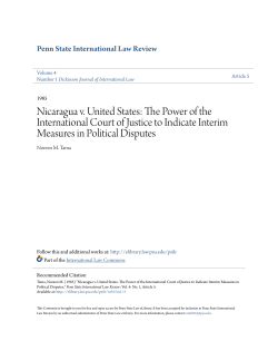 Nicaragua v. United States: The Power of the International Court of
