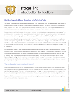 Stage 14: Introduction to Fractions