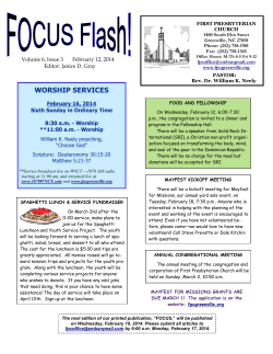 worship services - First Presbyterian Church