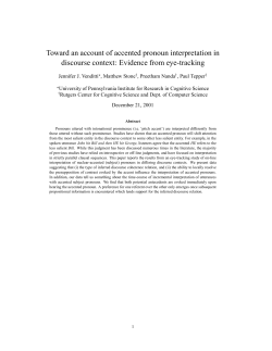 Toward an account of accented pronoun interpretation in discourse