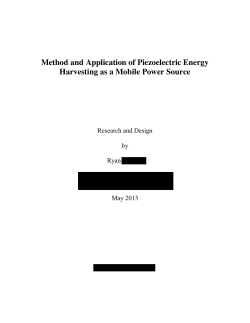 Method and Application of Piezoelectric Energy Harvesting as a
