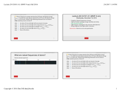 Lecture 29 CH101 A1 (MWF 9 am) Fall 2016 2/6/2017 1:14 PM