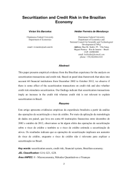 Securitization and Credit Risk in the Brazilian Economy