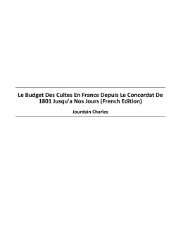 Le Budget Des Cultes En France Depuis Le Concordat De 1801
