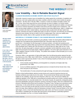 Low Volatility &ndash; Not A Reliable Bearish Signal