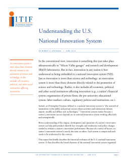Understanding the US National Innovation System