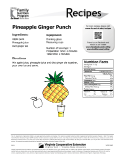 Pineapple Ginger Punch - Virginia Cooperative Extension