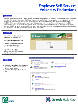 Employee Self Service: Voluntary Deductions