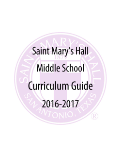 Middle School Curriculum Guide