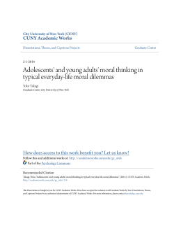 Adolescents` and young adults` moral thinking in typical everyday