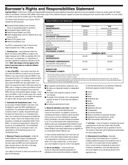 Borrower`s Rights And Responsibilities Statement