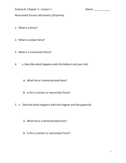 Science 8--Chapter 2&mdash;Lesson 1 Name-