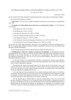 THE OPIUM AND REVENUE LAWS (EXTENSION OF APPLICATION
