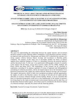 theoretical essay about the relation between financial leverage and
