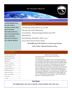 Newsletter - Shoreline Amateur Astronomical Association