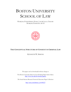 the conceptual structure of consent in criminal law