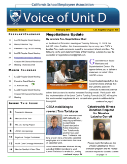 February 2014 Newsletter - CSEA - California School Employees