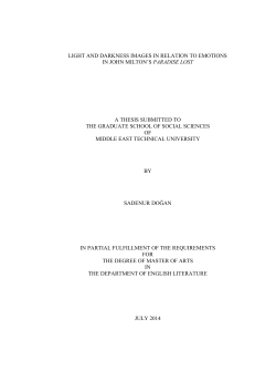 light and darkness images in relation to emotions in john