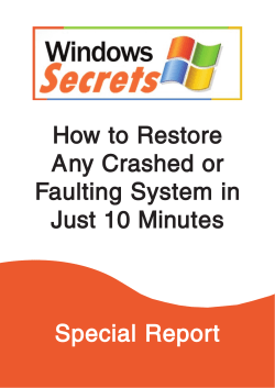 How to Restore Any Crashed or Faulting System in Just 10 Minutes