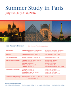 Summer Study in Paris