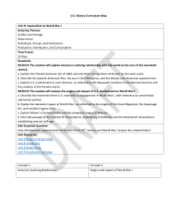 Imperialism and World War I