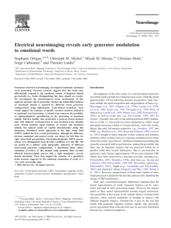 Electrical neuroimaging reveals early generator modulation to