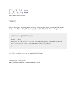 Putting out fire with gasoline&ndash;are lessons learned from the past or