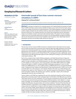 Intermodel spread of East Asian summer monsoon simulations in