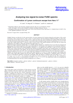 Analyzing low signal-to