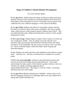 Stages of Children`s Racial Identity Development