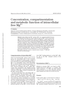 Concentration, compartmentation and metabolic function of