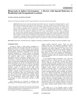 Bioaerosols in Indoor Environment