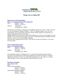 Things to do on Capitol Hill - Financial Services Institute