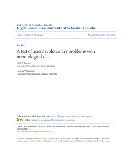 A test of macroevolutionary problems with neontological data