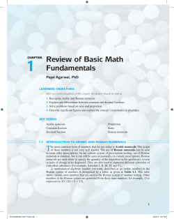 Review of Basic Math Fundamentals
