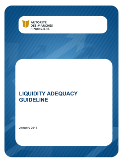 Liquidity Adequacy Guideline - Autorit&eacute; des march&eacute;s financiers