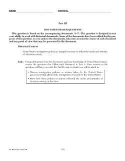 DBQ Immigration - White Plains Public Schools