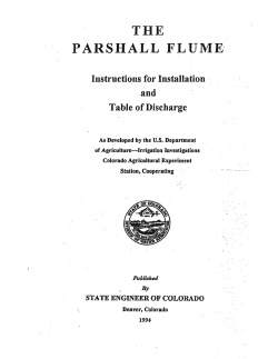 The Parshall Flume