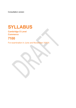 syllabus - Cambridge International Examinations