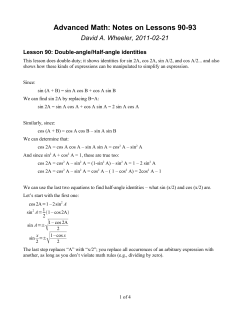 Advanced Math: Notes on Lessons 90-93