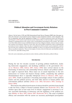 Political Alienation and Government