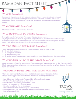 ramadan fact sheet