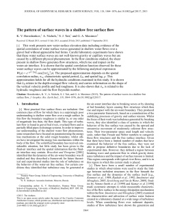 The pattern of surface waves in a shallow free surface flow