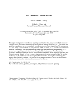 State Lotteries and Consumer Behavior
