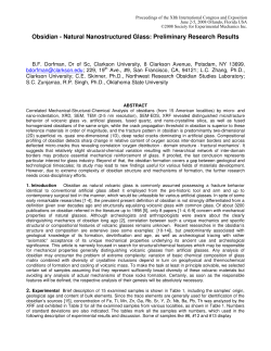Obsidian - Natural Nanostructured Glass